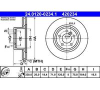 ATE 24.0120-0234.1 Disco freno per BMW