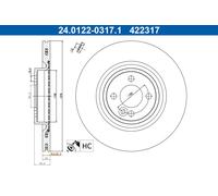 ATE 24.0122-0317.1 Disco freno per MINI