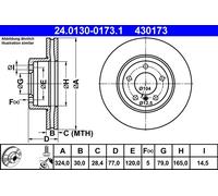 ATE 24.0130-0173.1 Discofreno BMW