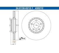 ATE 24.0130-0212.1 Discofreno VOLVO