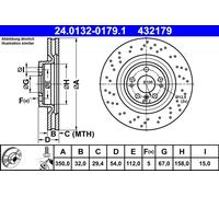 ATE 24.0132-0179.1 Discofreno MERCEDES-BENZ