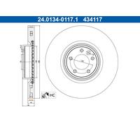 ATE 24.0134-0117.1 Disco freno per LAND ROVER