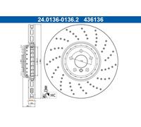 ATE 24.0136-0136.2 Disco freno per BMW