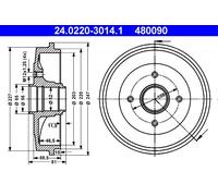 ATE Tamburo freno 24.0220-3014.1