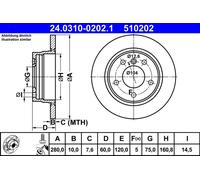 ATE 24031002021 Freno a disco Power Disc
