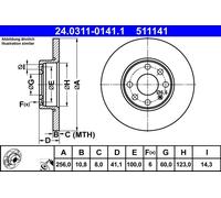 ATE 24.0311-0141.1 Disco freno per OPEL