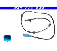 ATE 24.0711-5124.3 Sensore, N° giri ruota per CITROËN,PEUGEOT