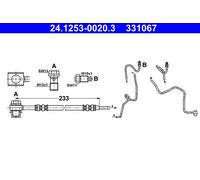 Tubo flessibile del freno ATE 24.1253-0020.3, destra