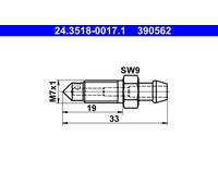ATE 24.3518-0017.1 Vite/Valvola Di Ventilazione