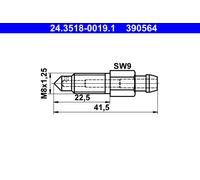 ATE 24.3518-0019.1 Vite Di Sfiato / Valvola