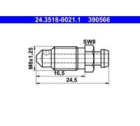 ATE 24.3518-0021.1 Vite/Valvola Di Sfiato