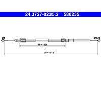 ATE 24.3727-0235.2 Cavo comando, Freno stazionamento per BMW