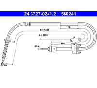 ATE 24.3727-0241.2 Cavo Freno a mano MINI