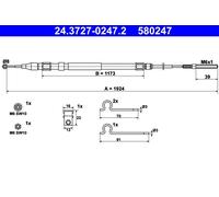 ATE 24.3727-0247.2 Cavo Freno a mano BMW