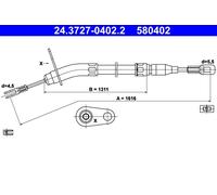 ATE 24372704022 Cavo di comando del freno