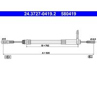 ATE 24.3727-0419.2 Cavo comando, Freno stazionamento per MERCEDES-BENZ