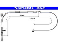 ATE 24.3727-0431.2 Cavo freno a mano