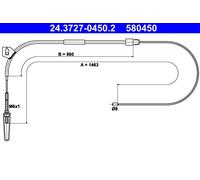 ATE 24.3727-0450.2 Cavo freno a mano