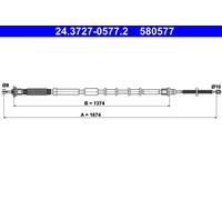 ATE 24.3727-0577.2 Cavo freno a mano