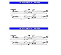 ATE 24.3727-0659.2 Cavo Freno Stazionamento Posteriore Per Ford C-Max 1.816 Mm