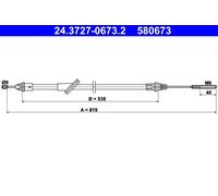 Cavo di trazione, freno di stazionamento ATE 24.3727-0673.2
