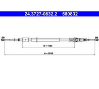 ATE 24.3727-0832.2 Cavo comando, Freno stazionamento per CITROËN,PEUGEOT