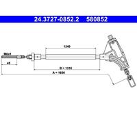 ATE 24.3727-0852.2 Cavo freno a mano
