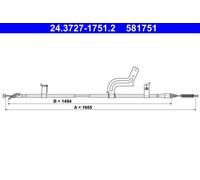 ATE 24.3727-1751.2 Cavo freno a mano