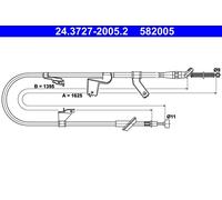 ATE 24.3727-2005.2 Cavo comando, Freno stazionamento per SUZUKI