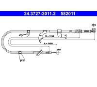 ATE 24.3727-2011.2 Cavo comando, Freno stazionamento per SUZUKI