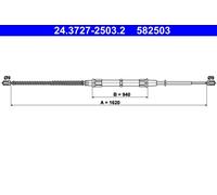Cavo di trazione, freno di stazionamento ATE 24.3727-2503.2