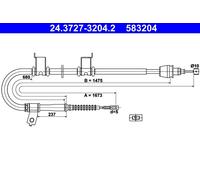 ATE 24.3727-3204.2 Cavo freno a mano