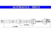 ATE 24.3728-0113.2 Cavo comando, Comando frizione per VW