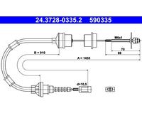ATE 24.3728-0335.2 Cavo frizione