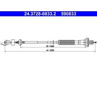 ATE 24.3728-0833.2 Cavo frizione