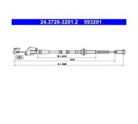 ATE 24.3728-3201.2 Cavo Di Attuazione Frizione Per KIA Picanto SA