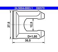 ATE 24.5004-0003.1 Supporto, Flessibile freno