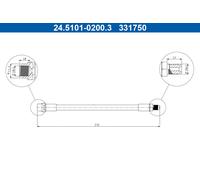 ATE 24.5101-0200.3 Tubo freno