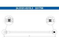 ATE 24.5101-0315.3 Tubo freno