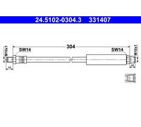 Tubo flessibile del freno ATE 24.5102-0304.3