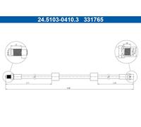 ATE 24.5103-0410.3 Flessibile del freno per BMW