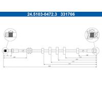 ATE 24.5103-0472.3 Tubo freno