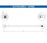 ATE 24.5104-0295.3 Flessibile del freno per VOLVO