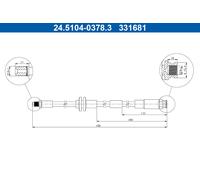 Tubo freno ATE 24.5104-0378.3 per LANCIA YPSILON (312_) 0.9 2011-2018
