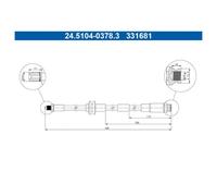 Tubo freno ATE 24.5104-0378.3 per LANCIA YPSILON (312_) 0.9 2011-2018