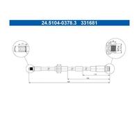 Tubo freno ATE 24.5104-0378.3 per LANCIA YPSILON (312_) 0.9 2011-2018