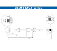ATE 24.5104-0395.3 Tubo freno