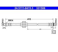 ATE 24.5111-0415.3 Flessibile del freno per DACIA,RENAULT