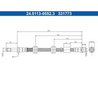 ATE 24.5113-0552.3 Tubo freno