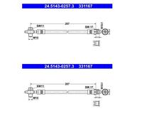 ATE 24.5143-0257.3 Tubo Del Freno Posteriore per Audi Q3 Seat Alhambra VW Cc